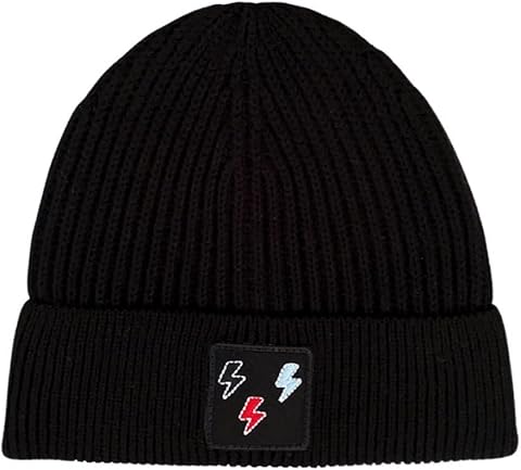TSC HOUSE Unisex 22WCBE487U Lightning Nakışlı Bere, Siyah, Tek Beden