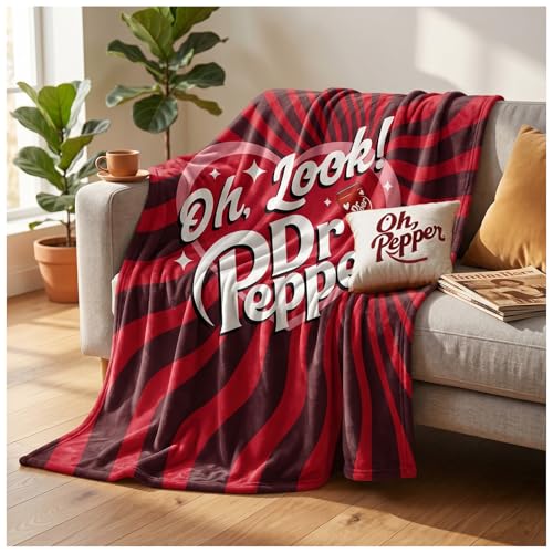 Funny Red Flannel Blanket Super Soft Queen Size Throw Blanket Old-School Style (50x40)