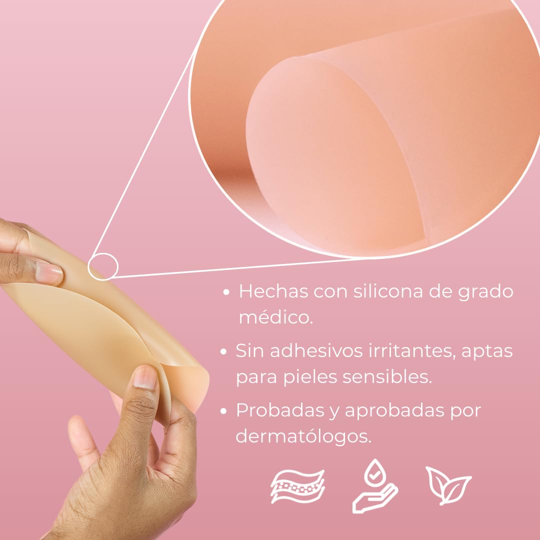 Capezzoli senza colla autoaderenti e invisibili, in silicone, resistenti e riutilizzabili. Ideali per abiti senza reggiseno e vestiti attillati