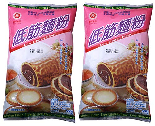 低筋 麵粉 Low Gluten Flour 17.6 Oz/ 500g (2 Packs)