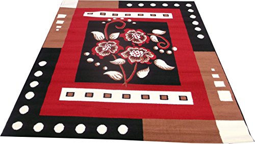 Image of Modern Rectangular Carpet (Multicolour, Acrylic, 7 X 10 Feet)