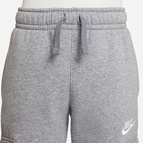 Nike Boy's Nsw Club Cargo Pants (Big Kids) Carbon Heather/Smoke Grey/White Sm (7-8 Big Kid) #TOP2