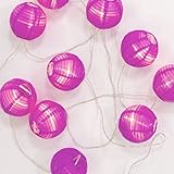 Rocking Gifts Guirlande décorative Pharolite Lilas avec lumières LED piles AA 220 cm