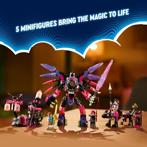 DREAMZzz 71483 - Creature da incubo della strega che non c'è mai, giocattolo per bambini, giocattolo per costruire un mech, lupo o corvo, giocattolo da costruzione con 5 minifigure, per bambini e - Lego - Immagine 4