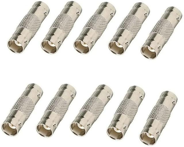 BW 10pcs BNC Female to Female Coupler Connector Adapter for CCTV Camera Video SDI/BNC Cable Joining Extension