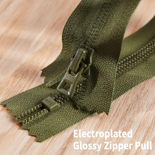 Fermetures éclair hydrofuges 22 cm vert olive anti-infiltration - 4
