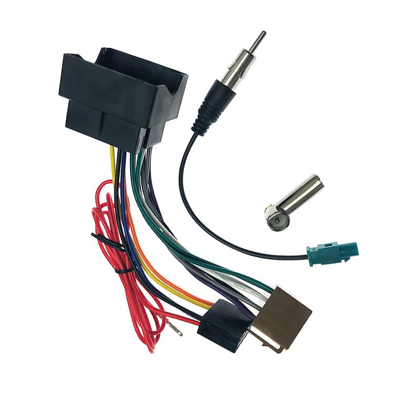 Car Stereo for Audio ISO Wiring Harness Cable Radio Antenna Wire Adapter - (A, Color Name: Black)