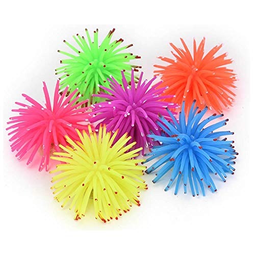 gootrades Pack of 6 Artificial Sea Anemone Coral Aquarium Fish Tank Ornament Plus Free Bio-Balls