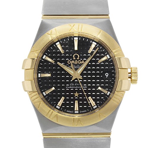 Omega Constellation Black Dial Stainless Steel and Yellow Gold Men's Watch 123.20.35.20.01.0023