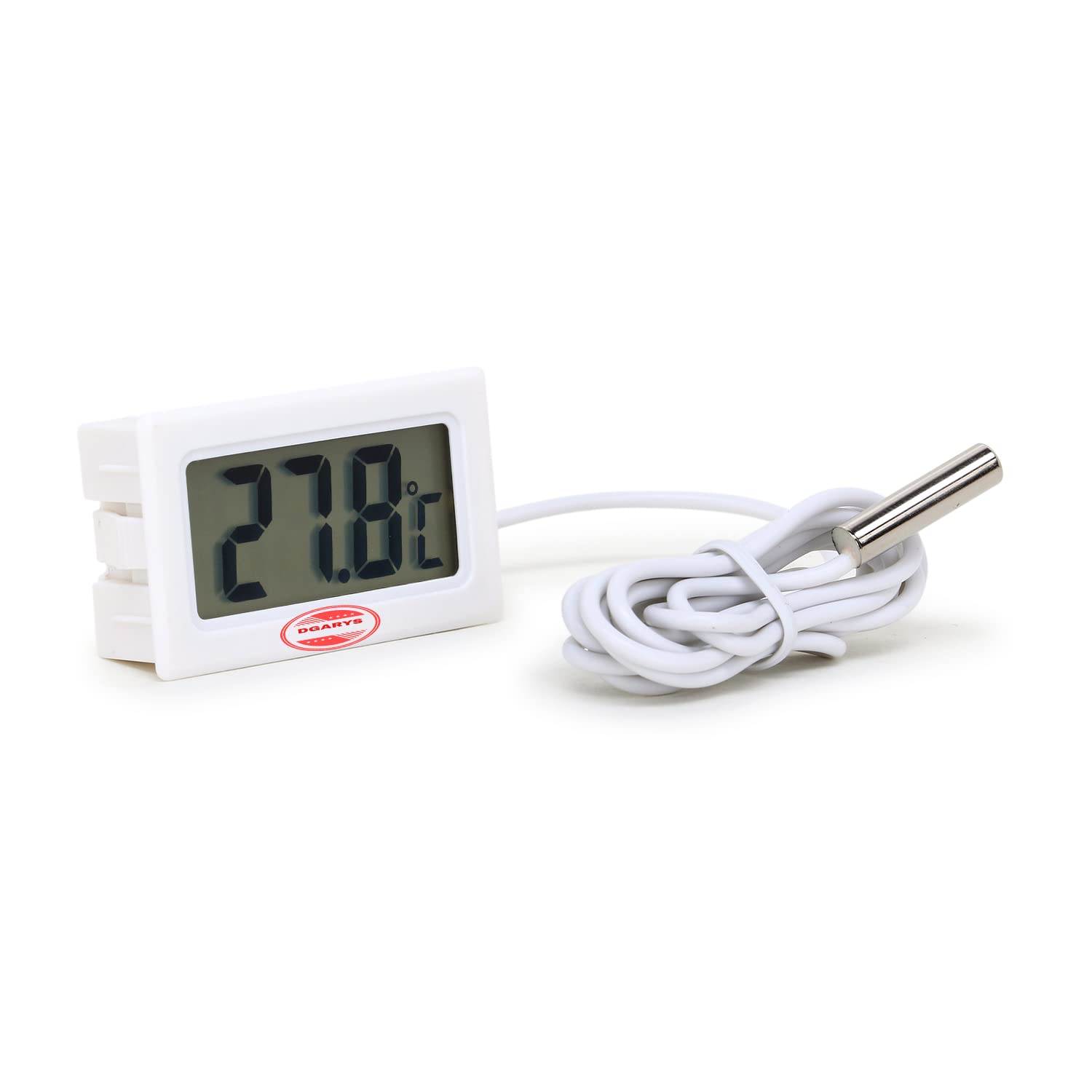 DGARYS Thermometer For Freeze Mini LCD Digital Thermometer Sensor Wired for Room temperaure, fridges | Indoor Outdoor Portable Pocket LCD Electronic Temperature Meter (B09NK7XFKL) Amazon Price History, Amazon Price Tracker