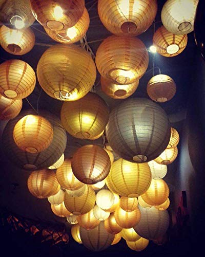 5 x Gold lampion 35 cm
