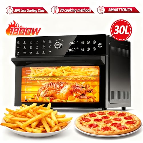 Image of 30QTOversized French Door Air Fryer Toaster Oven Combination, Featuring 20 Cooking Functions And Digital Control, Compatible with 13 inch Pizza, Turkey (1)