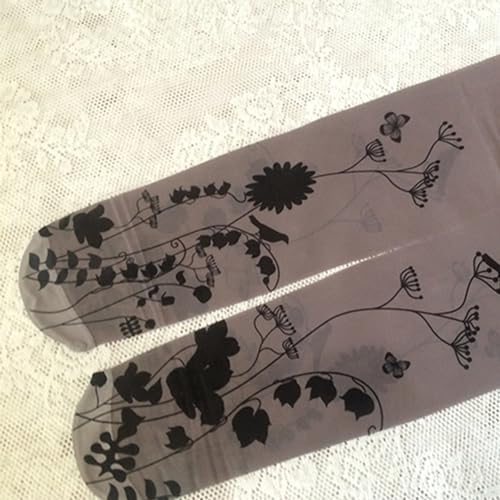 Women's Patterned Tights with Tattoo Designs Fashion Velvet Pantyhose Sheer Stockings4