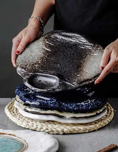 Plato de porcelana estilo japonés con soporte para salsa miniatura 3