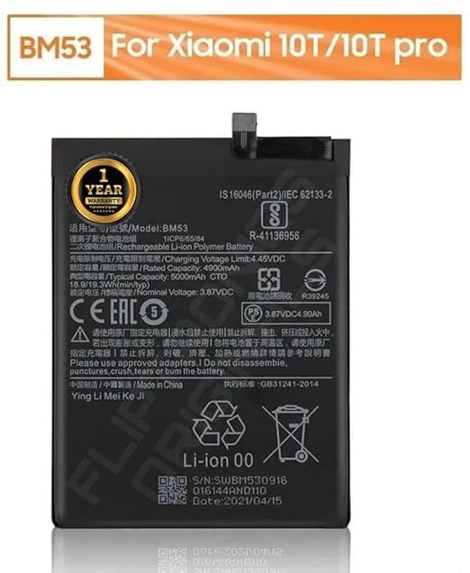 Image of BM53 Battery for Xiaomi 10T / 10T Pro Battery with 1 Year Warranty** (DD121)