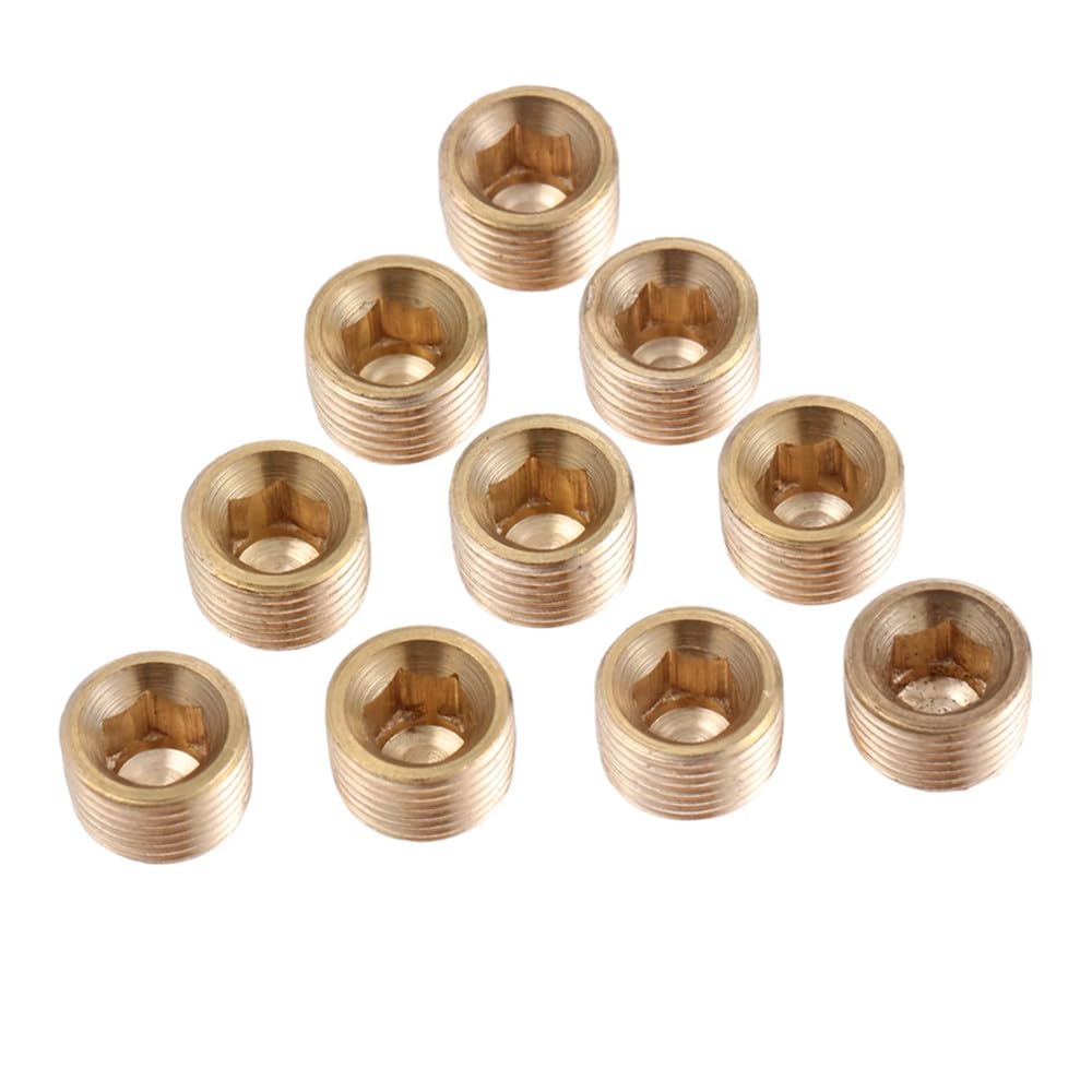 10 pezzi NPT 1/8" Filettatura interna esagonale Connettore per tubo in ottone Fissaggio meccanico
