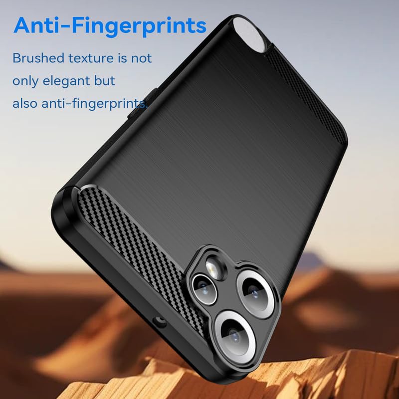 Image of Hybrid Carbon Fiber Back Case for Nothing CMF Phone 2 Pro (Black)