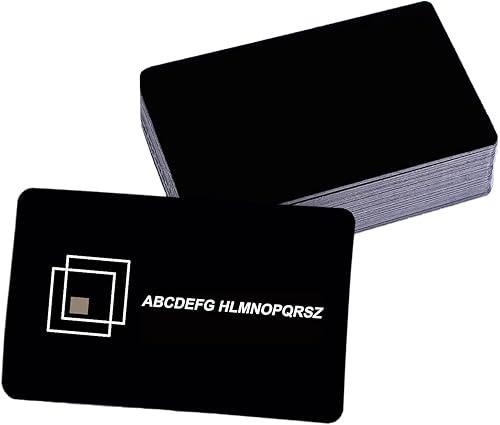 MS WGO 100 tarjetas de visita de metal grabadas con láser 34 x 21 pulgadas de grosor 0018in