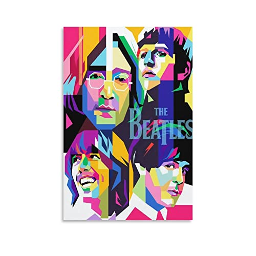 The Beatles – Poster coloré décoratif sur toile, affiches murales et impression d’art moderne pour chambre à coucher, 40… - Les Beatles, Paul McCartney, John Lennon, RIngo Starr, George Harrison The Beatles – Poster coloré décoratif sur toile, affiches murales et impression d'art moderne pour chambre à coucher, 40…