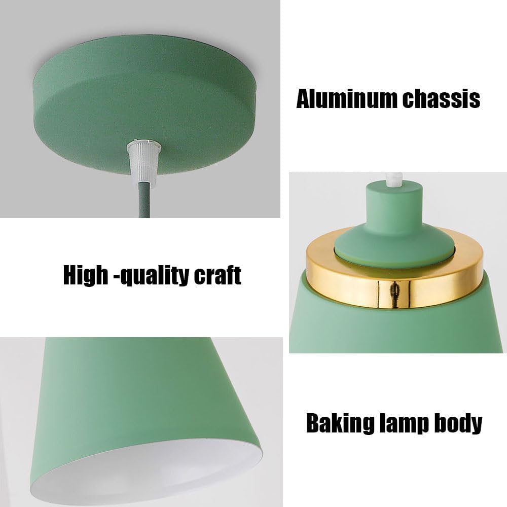 Lampa wisząca - Aluminiowy żyrandol LED w wiejskim stylu, geometryczny kształt, regulowany, idealny do restauracji, sypialni, wyspy kuchennej lub stolika nocnego. Abażur
