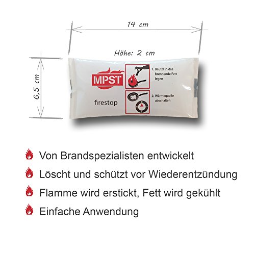 MPST Fettbrand-Löschpolster 2er-Pack Feuerlöscher Brandklasse F Neuentwicklung für Fettbrände in Pfanne Topf Fritteuse im Haushalt - Brandschutz in der Küche - Image 5