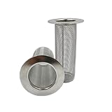 Stainless Steel Wire Mesh Filter Mesh Screen Basket Filter Barrel Flange Strainer for Floor Drain (18x20cm(5mm))