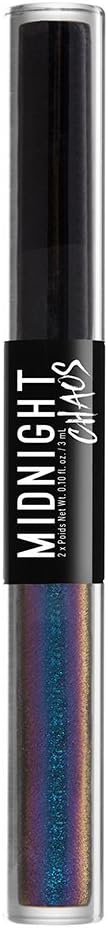 NYX PROFESSIONAL MAKEUP Midnight Chaos Dual-ended Eyeliner, Black/mysticalism, 0.2 Ounce