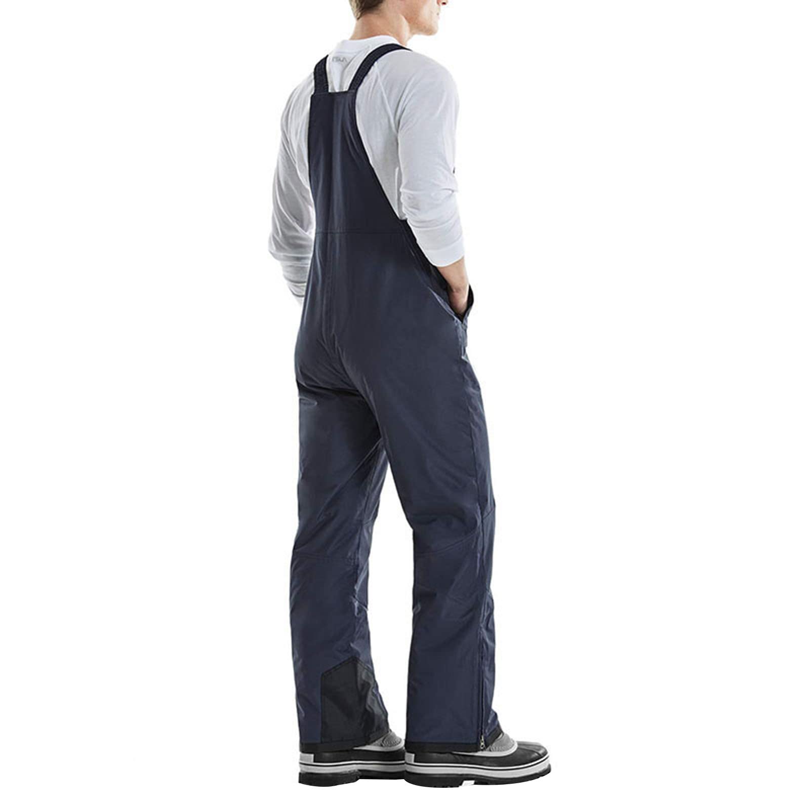 FeMereina Ski-Lätzchen für Herren, isoliert, wasserdicht, Overall, Cargo-Taschen, Schneehose, warme Skianzüge, Eisangeln, Arbeit