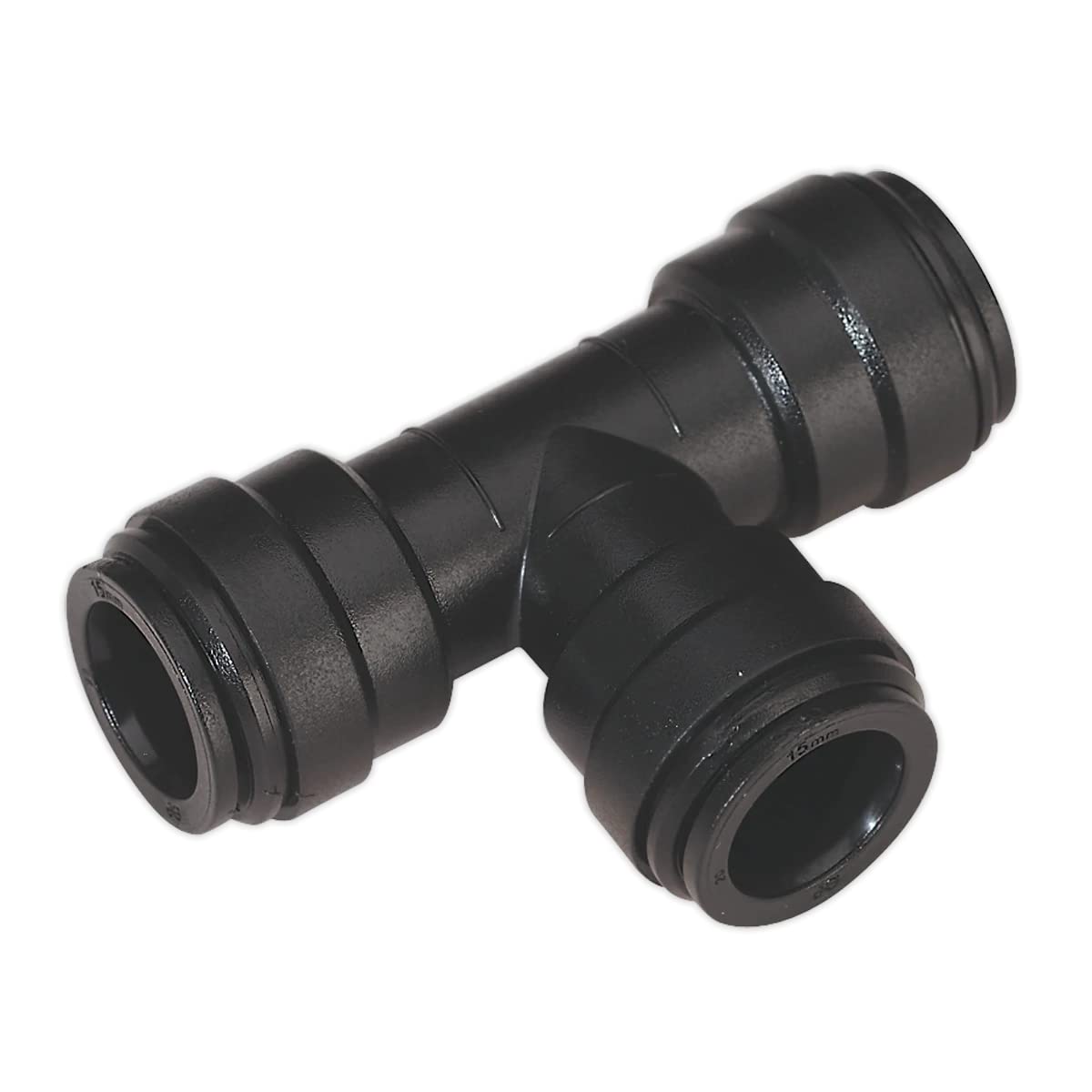 Sealey Equal Air Pipe Tee 15mm Pack of 5 John Guest Speedfit PM0215E CAS15ET