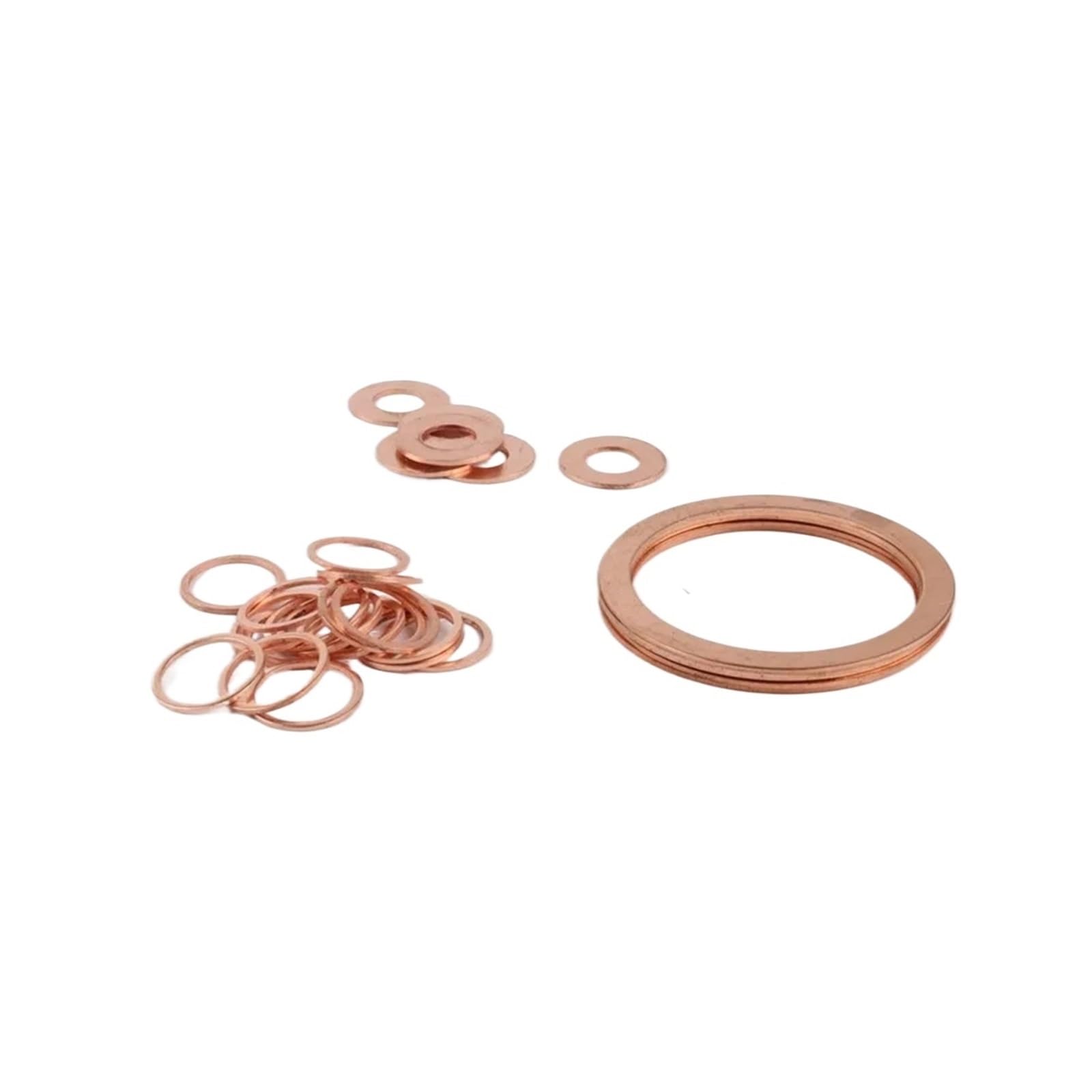 Latón arandela plana, Arandela de barco de sellado de cobre y latón de 0,5mm de espesor, anillo de junta plana, tapón de sumidero M3 M4 M5 M7 M8 M11 M12 M18 M20 M22 M25 M30 M42 30 Uds.(M7x11x0.5)
