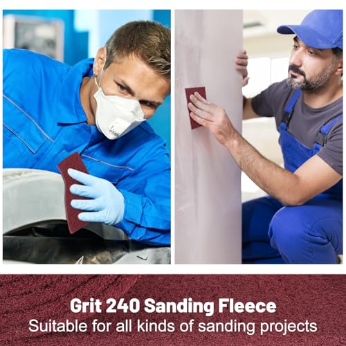 Schleifvlies 5 m x 100 mm Korn 240, Imprägniert für lange Haltbarkeit, Schleifvlies für Holz, Metall, Edelstahl, uvm. (Korn 240)