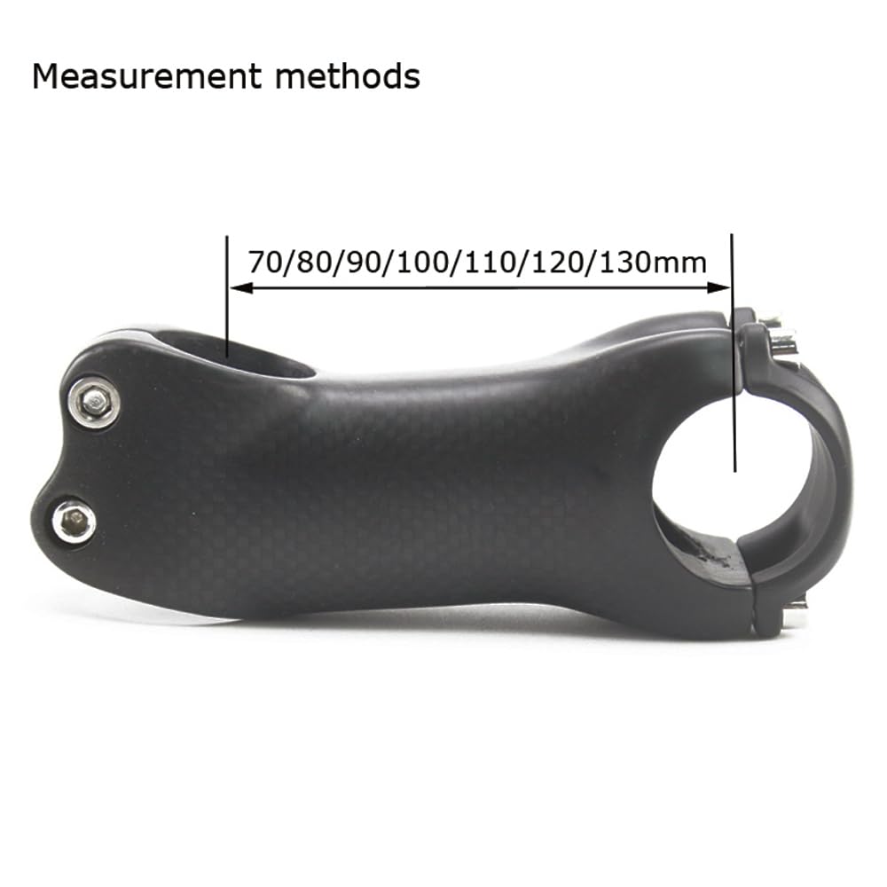 Potence de vélo de course en carbone 3K brillant 31,8 mm