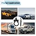 Car Front Bumper Tow Hook, Waterproof Screw-on Trailer Pull Ring, Car Exterior Decoration Sticker, Universal Bumper Trailer Tow Hook Accessories for Car Truck SUV - Only for Decoration (Black)