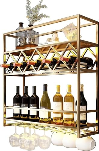 Présentoir à vin mural moderne avec support bouteilles