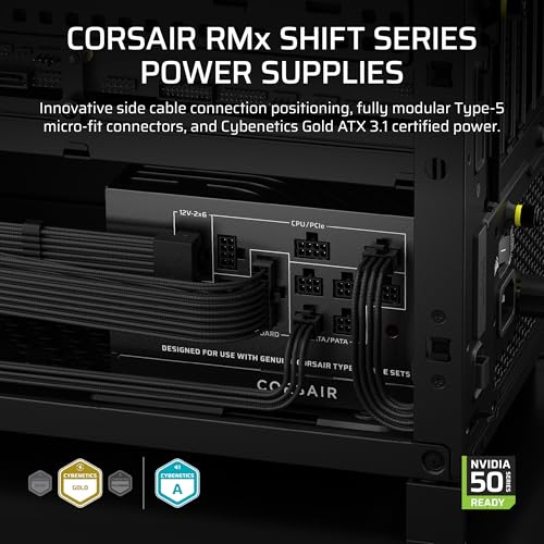 CORSAIR RM1000x Shift ATX 3.1 PCIe 5.1 Ready 1000W Power Supply – Black - image 2