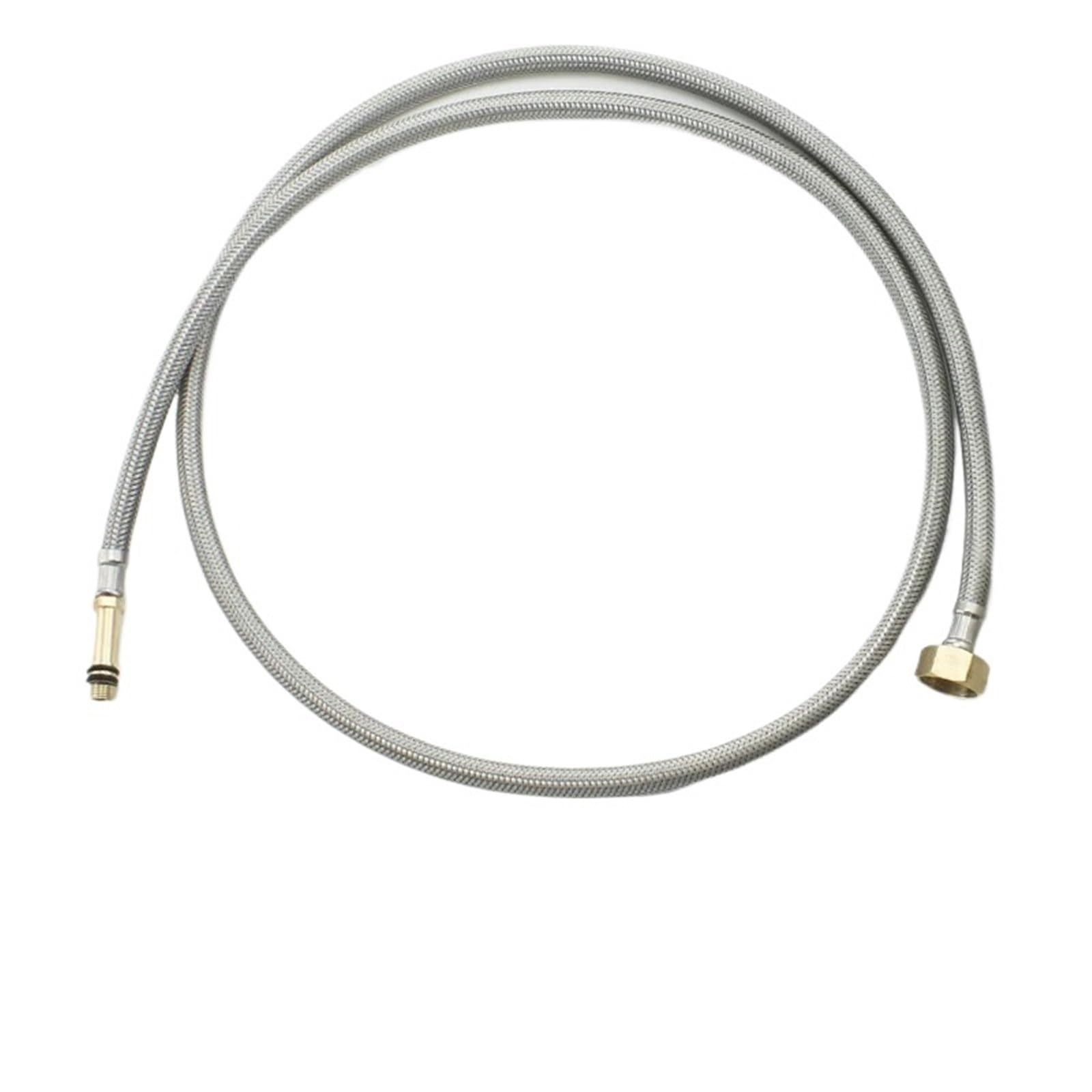 View 1 of * STOCK PHOTO FOR REFERENCE ONLY GAJUST M10/M8 G1/2 Stainless Steel Braided Hose Faucets Mixed Hot and Cold Water Inlet Pipe Basin Wash Basin Water Pipe 80cm1M1.5M2M (Color : M10 1.2M 1PCS)