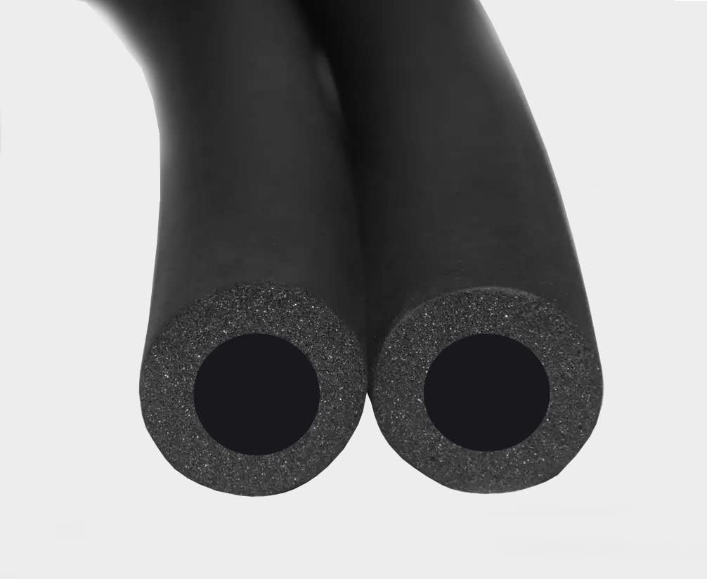 Air Conditioner Insulated Tube 1/2" ID X 1/2" THK Foam Heat Piping for Heat and Cold Insulation Air Conditioners (Black)