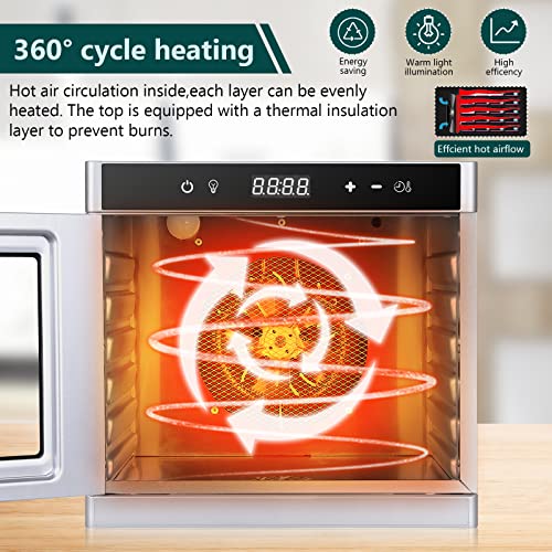 Comkeri Food Dehydrator 6 Trays For Food Jerky, Fruit, Meat, Dog Treats, Herbs, Flower Tea, Vegetables, Durable Food-Grade Stainless Steel Dehydrator Machine With 24H Adjustable Digital Timer & 95ºf-167ºf Temp Control, 110V/700W, Safety Over Heat Protection, 67 Free Recipes #TOP2