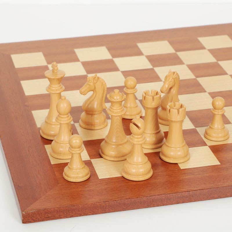 Set di scacchi in legno for adulti e bambini, confezione regalo, pezzi con slot for riporre i pezzi, set di giochi da tavolo for tornei professionali scacchiera portatile(48cm)