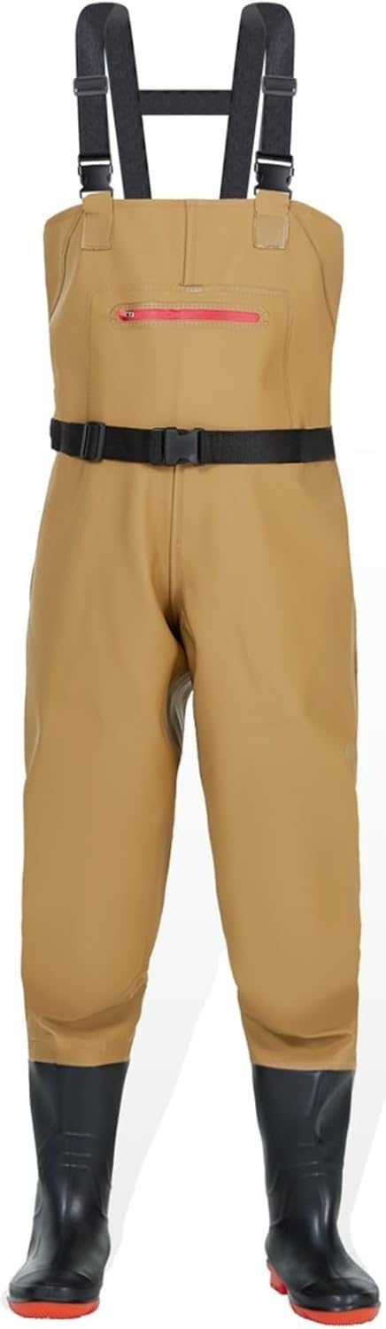 Vadeadores De Pecho Impermeables Transpirables,Vadeadores De Pesca De Neopreno para Hombre con Botas Incorporadas para Un Agarre Máximo Duraderos para Pescar En Aguas Frías C,42