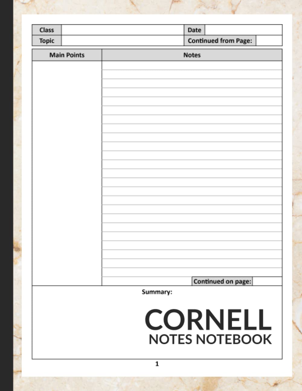 Cornell Notes Notebook: Cornell Note Paper Notebook for Students and Teachers. College Ruled Composition Paper for Taking Notes