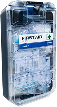 Sortimo T-BOXX 120 Car First Aid Box - Equipped in accordance with DIN 13164 - Transparent Lid for Quick Overview - ProClick Hook for Flexible Attachment - Ideal for Cars & Vans