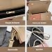 Imagen de CORIOS Elegante Bolso de Mano para Mujer Bolso de Hombro con Diseño Patchwork PU Cuero Bolso de Bandolera Cruzado Tote con Correa Ajustable y Desmontable para Trabajo Viajes Shopper Marrón Azul L
