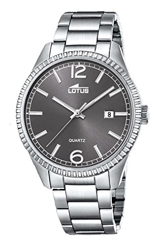 Montre homme Lotus L18299/4 quartz rétro avec bracelet acier et date