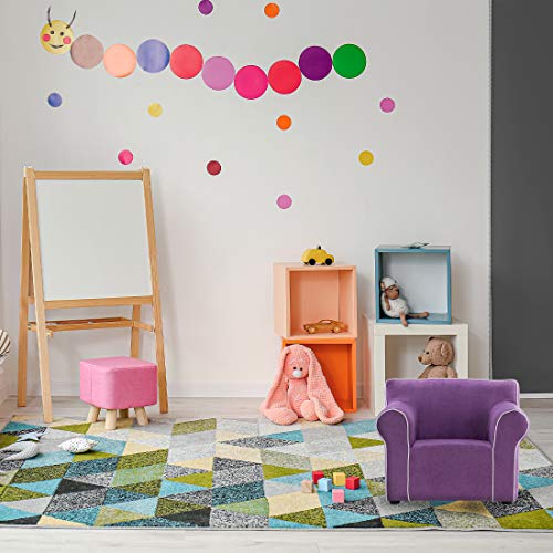 Critter Sitters Cschldchr-Pur Mini Chair With Piping, Dimensions: 22"" (D) X 28"" (W) X 23"" (H), Purple #TOP3