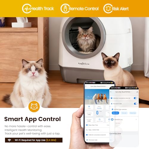 Litière automatique intelligente anti-odeur à capteurs infrarouges et appli Fansafurn
