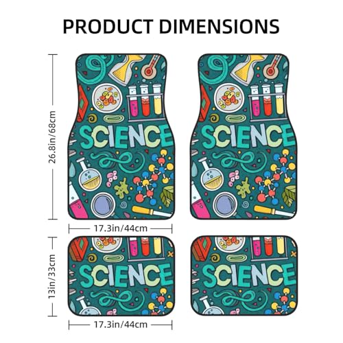 Alfombrillas para auto universales con diseño animado pack de 4 piezas impermeables 2