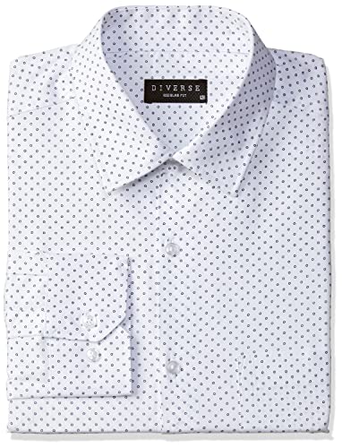 Image of Diverse Men's Cotton Printed Full Sleeve Regular Formal Shirt