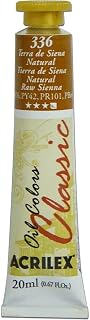 Tinta a Óleo Acrilex 20 ml Avulso Terra Siena Natural 336