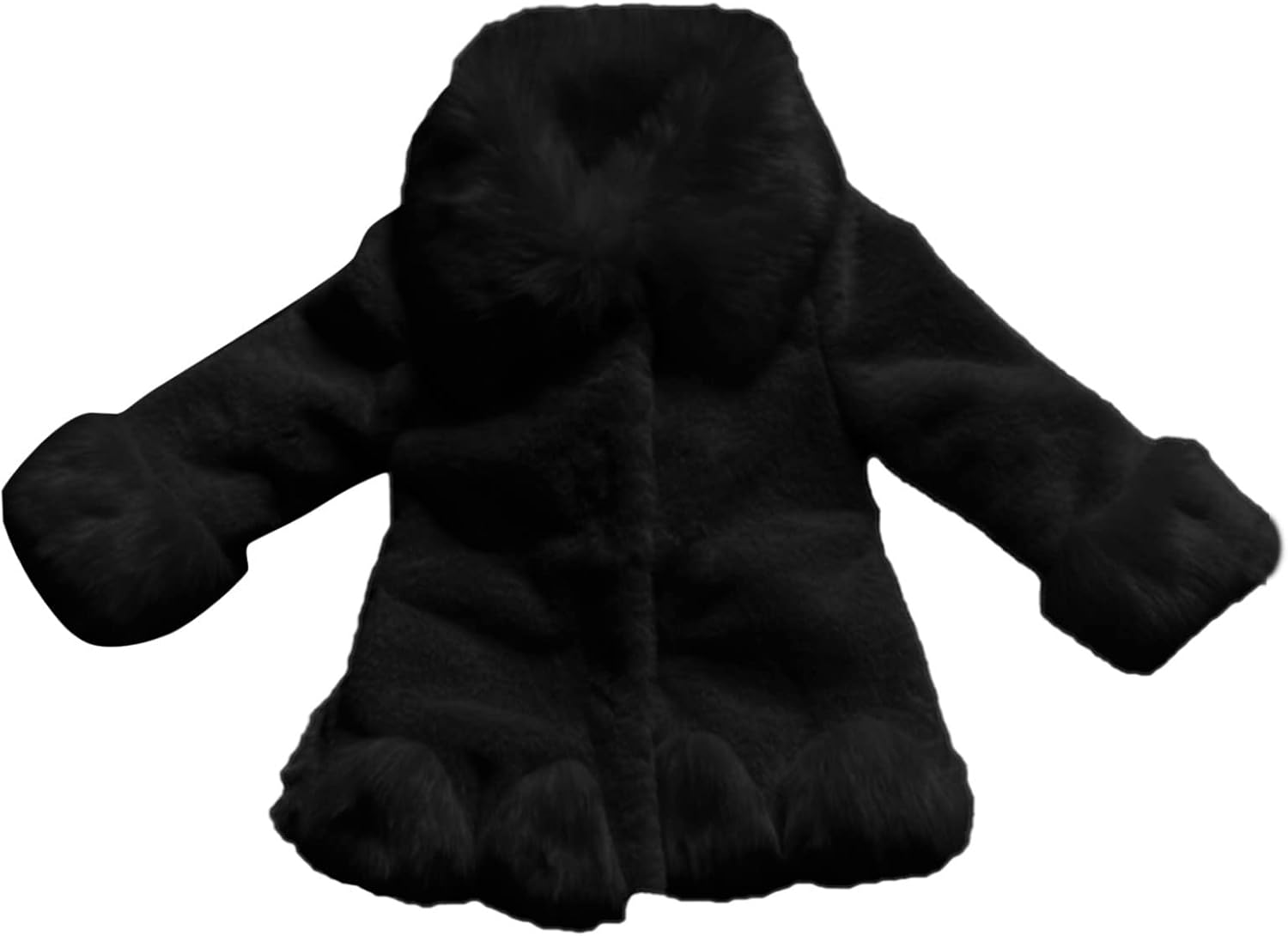 Toddler Girls Jacket Fall Winter Toddler Infant Kids Fleece Collar Soild Jackets Warm Woolen (White, 12-18 Months)